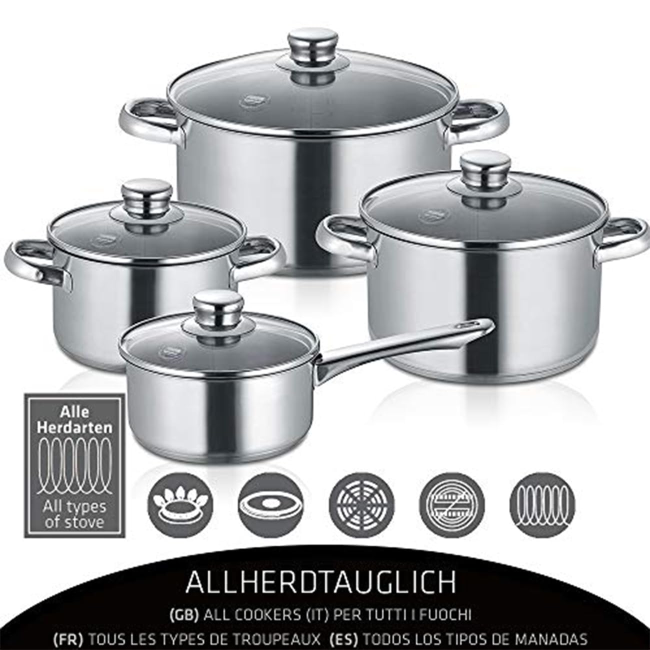 Amazon.co.jp: Berndes ニューローマ 鍋4点セット ステンレス 電磁調理